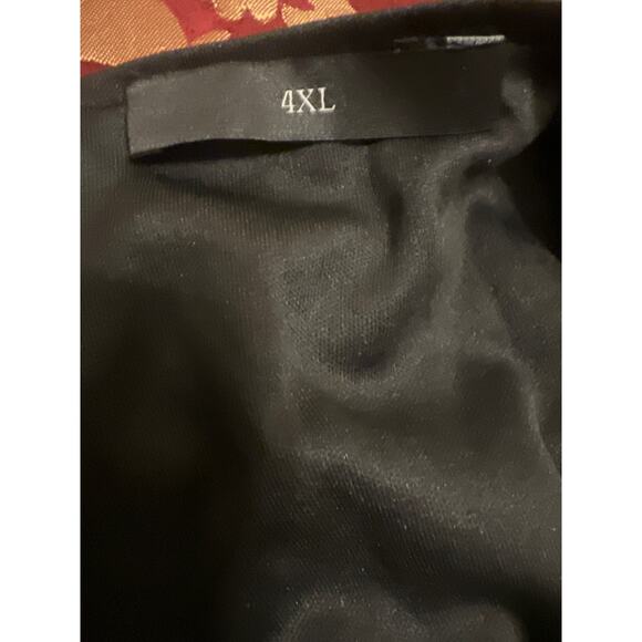 Black Sparkly Sequin V-neck Ruffle Sleeve Tiered Dress Size 4XL - Picture 10 of 12